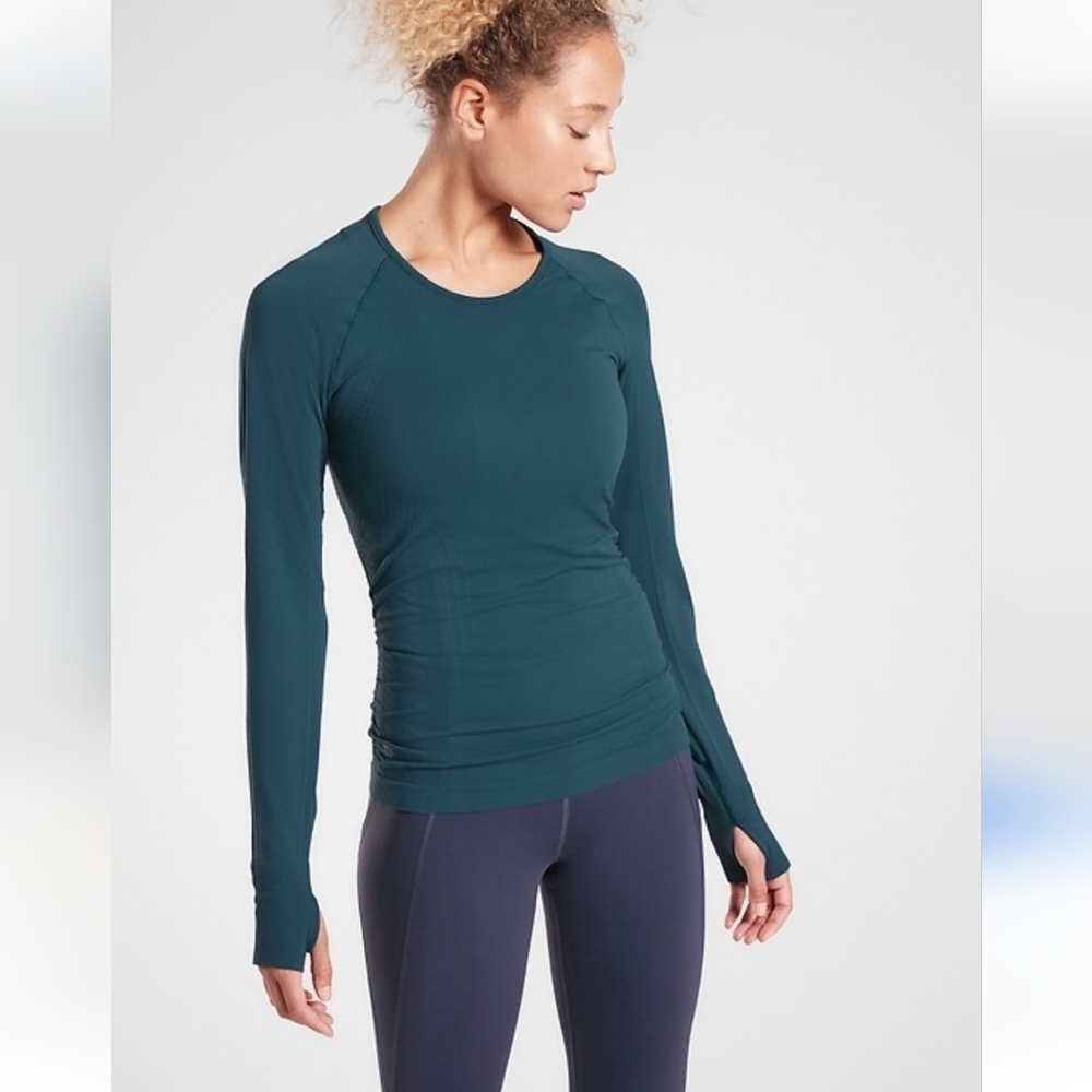 Athleta Speedlight Seamless Green Women's Sweater Size S